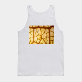 Red autumn maple leaf under the microscope Tank Top